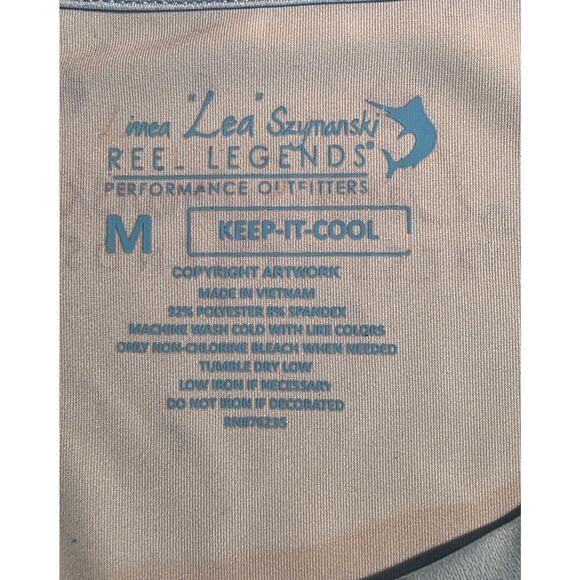 Reel Legends Linnea Szymanski Keep it Cool Turtle Womens Blue Top‎ Size M - Picture 4 of 5